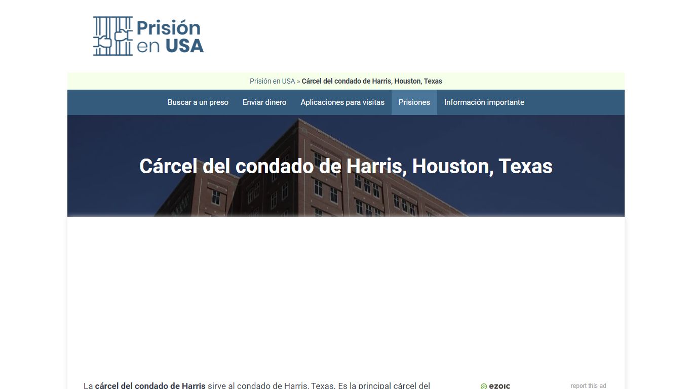 Cárcel del condado de Harris, Houston, Texas - Prisión en USA